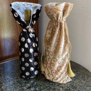 Wine Bottle fabric gift bags